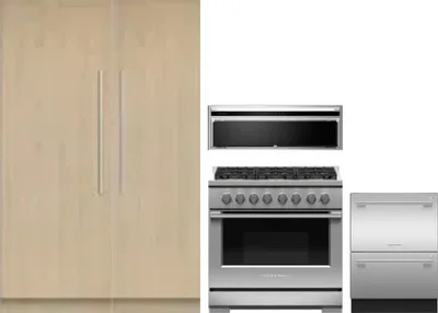 5 Piece Package Includes Refrigerator, Freezer, Range, Hood And Dishwasher